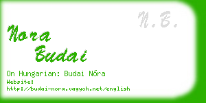 nora budai business card