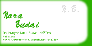 nora budai business card